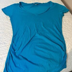 Women's Blue V-Neck Top XS